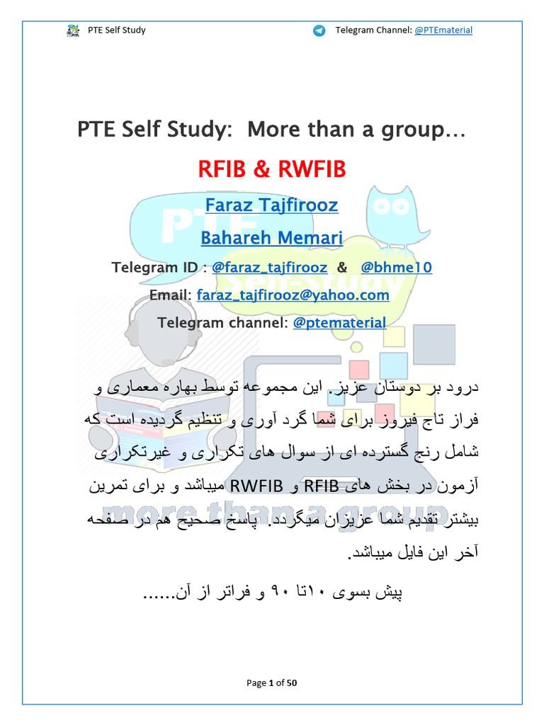 Rfib & Rwfib: PTE Self Study: More Than A Group | PDF | Ancient Egypt ...