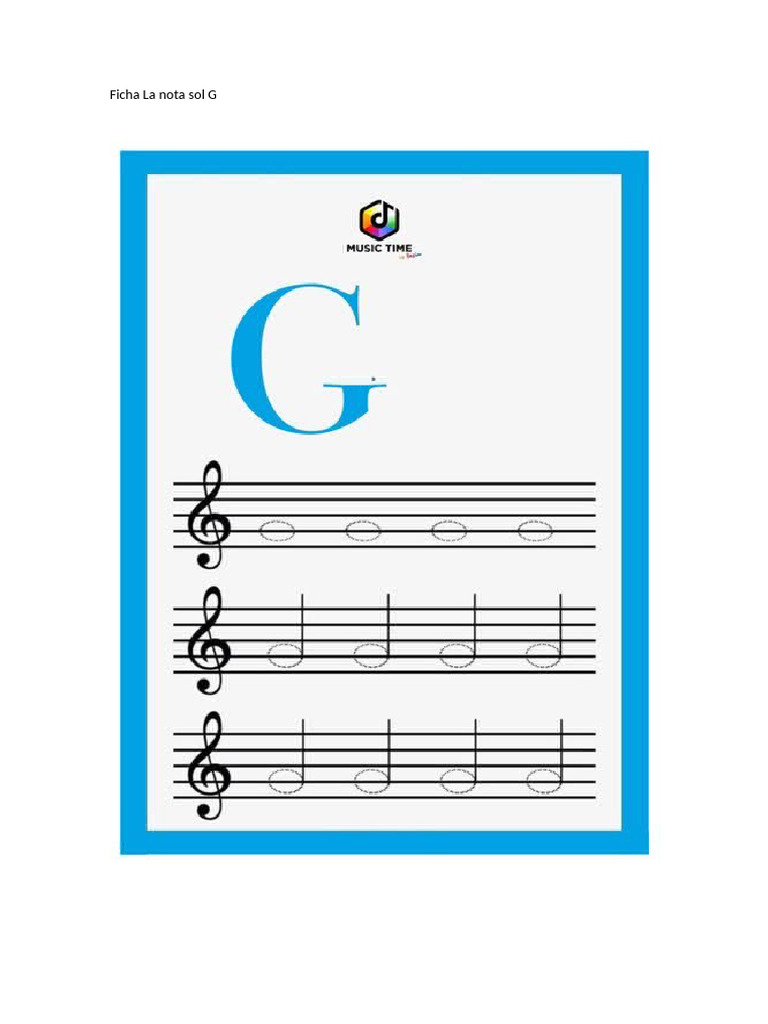 Ficha La Nota Sol G | PDF