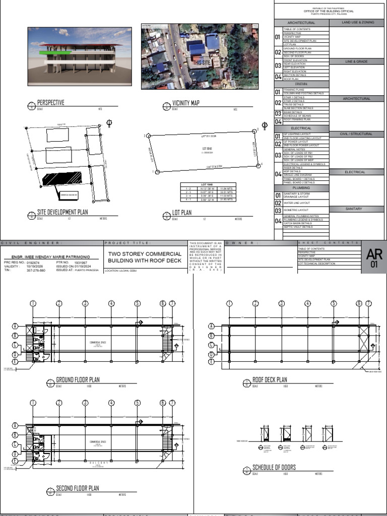 Two Storey Commercial Building Plan | PDF | Building Technology ...
