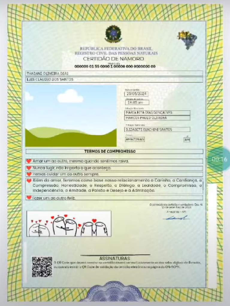 Certidão de Namoro Editável PDF | PDF