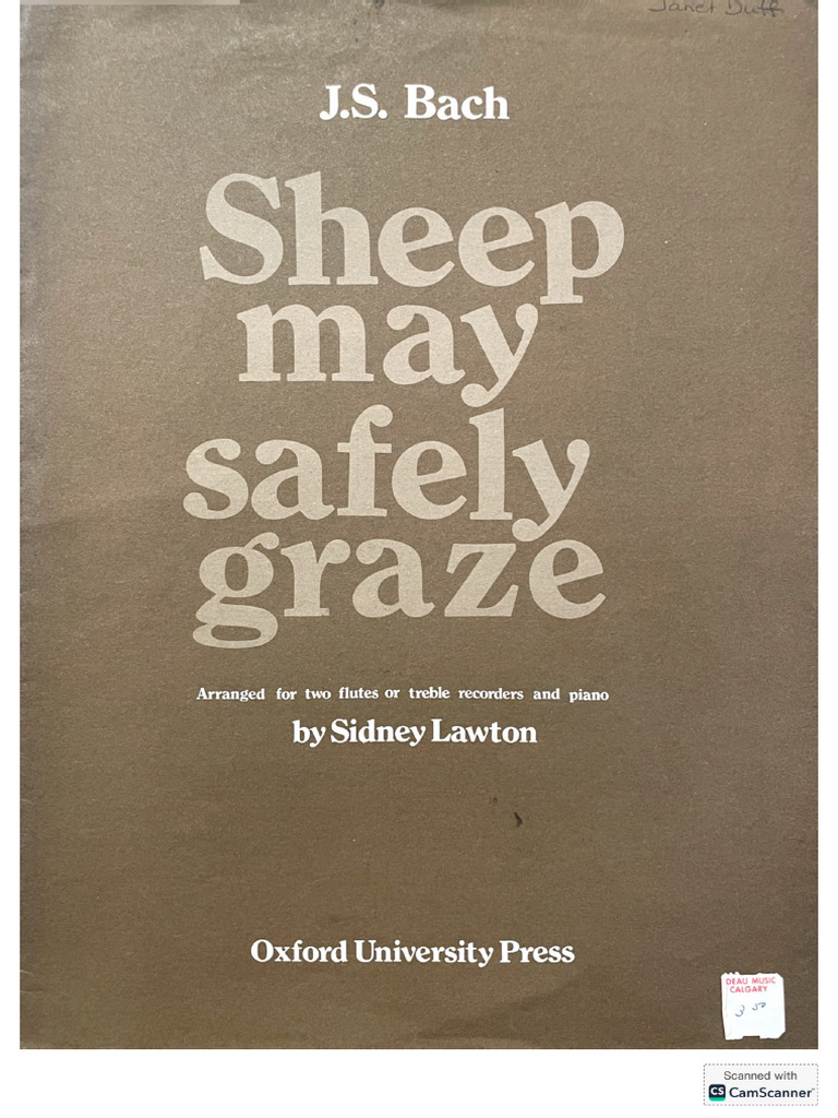 Sheep May Safely Graze - JS Bach | PDF