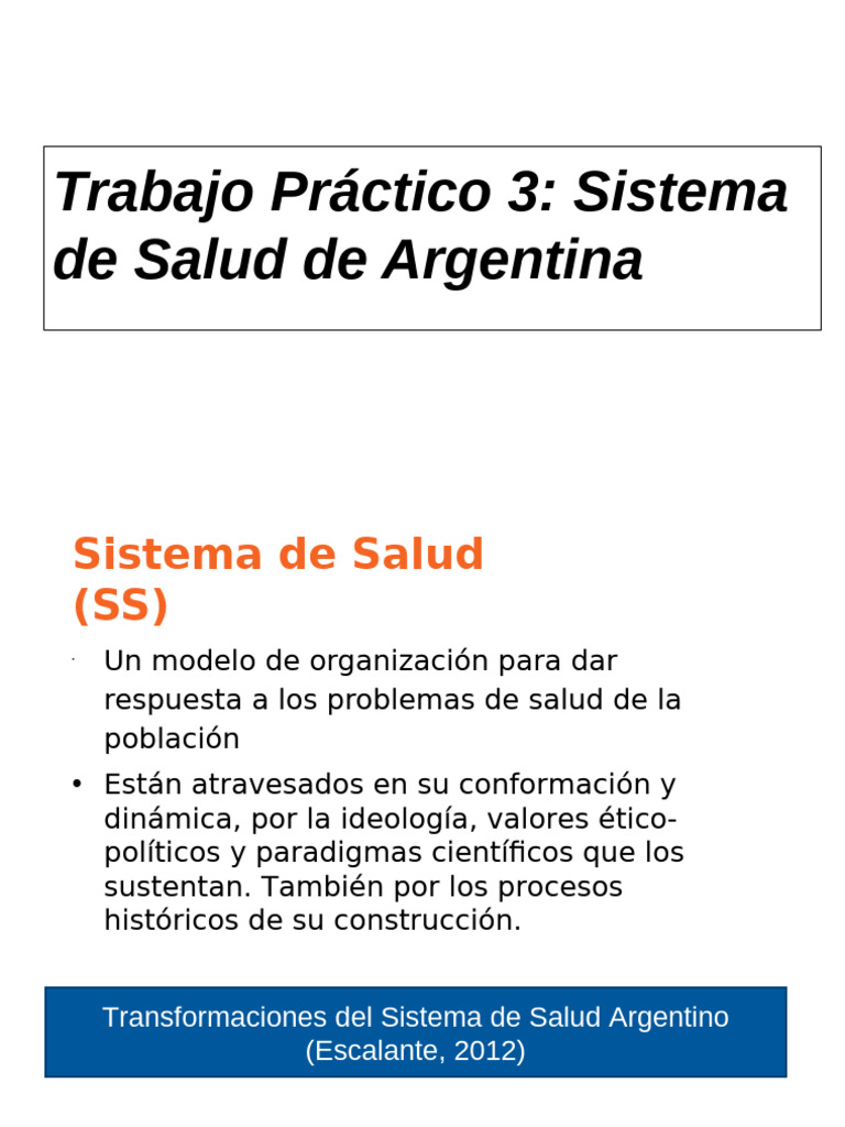 Sistema de Salud en Argentina: Estructura y Desafíos | PDF | Seguro ...