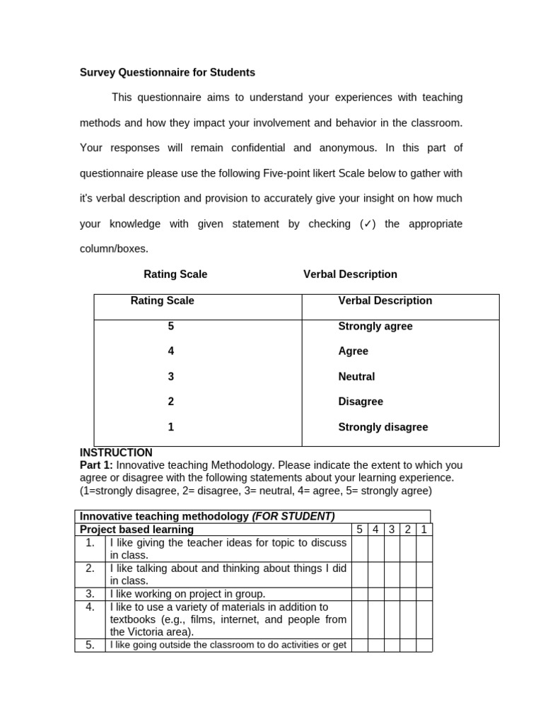 Student Survey on Teaching Methods | PDF | Teachers | Learning
