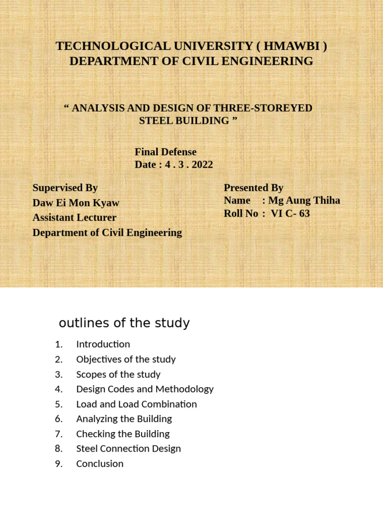 Three-Storey Steel Building Design Analysis | PDF | Beam (Structure ...