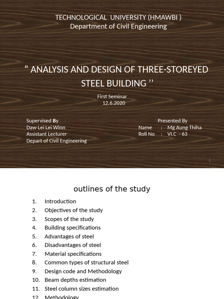 Steel Building Analysis & Design | PDF | Strength Of Materials | Steel