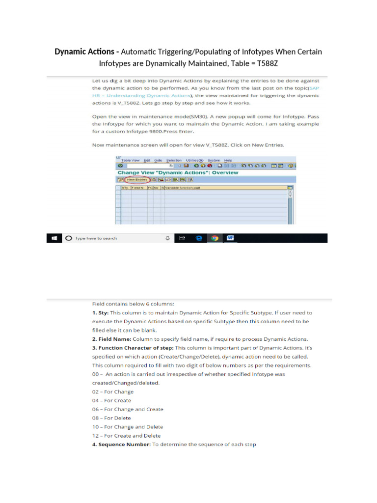 SAP FICO Dynamic Actions Explained | PDF | Variable (Computer Science ...