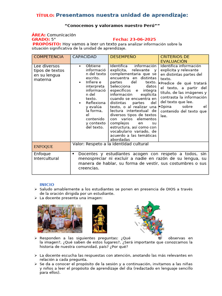 Presentamos Nuestra Unidad de Aprendizaje. 3 | PDF | Aprendizaje ...