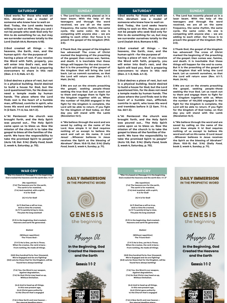 En - Weekend Pamphlet Daily Immersion - Message 02 PDF | PDF | Jesus ...