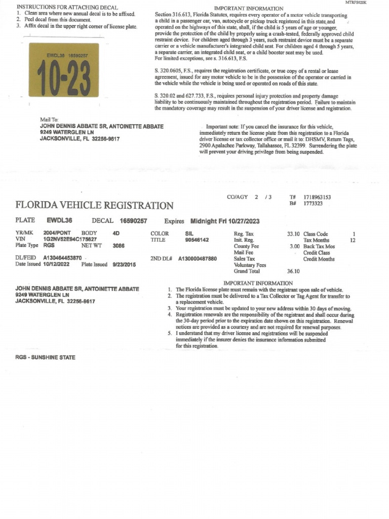 Florida Documents | PDF