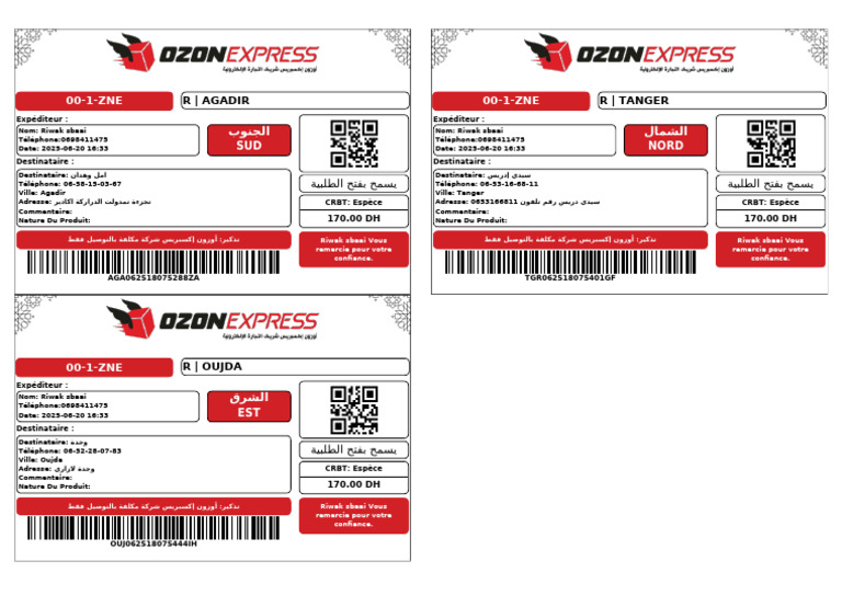 Ozonexpress : Expéditions au Maroc | PDF