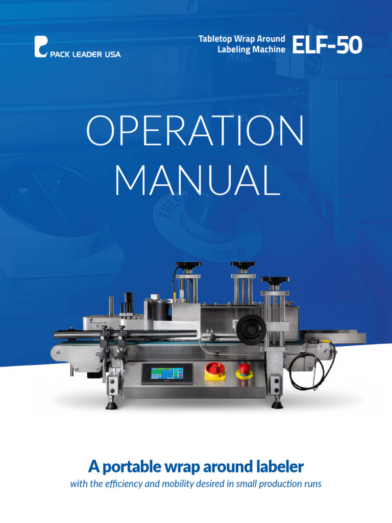 ELF-50 Labeling Machine Manual | PDF | Touchscreen | Light Emitting Diode