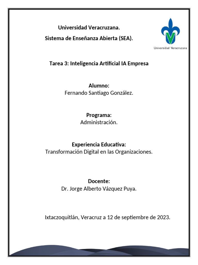 Impacto de la IA en Empresas y Ética | PDF | Inteligencia artificial ...