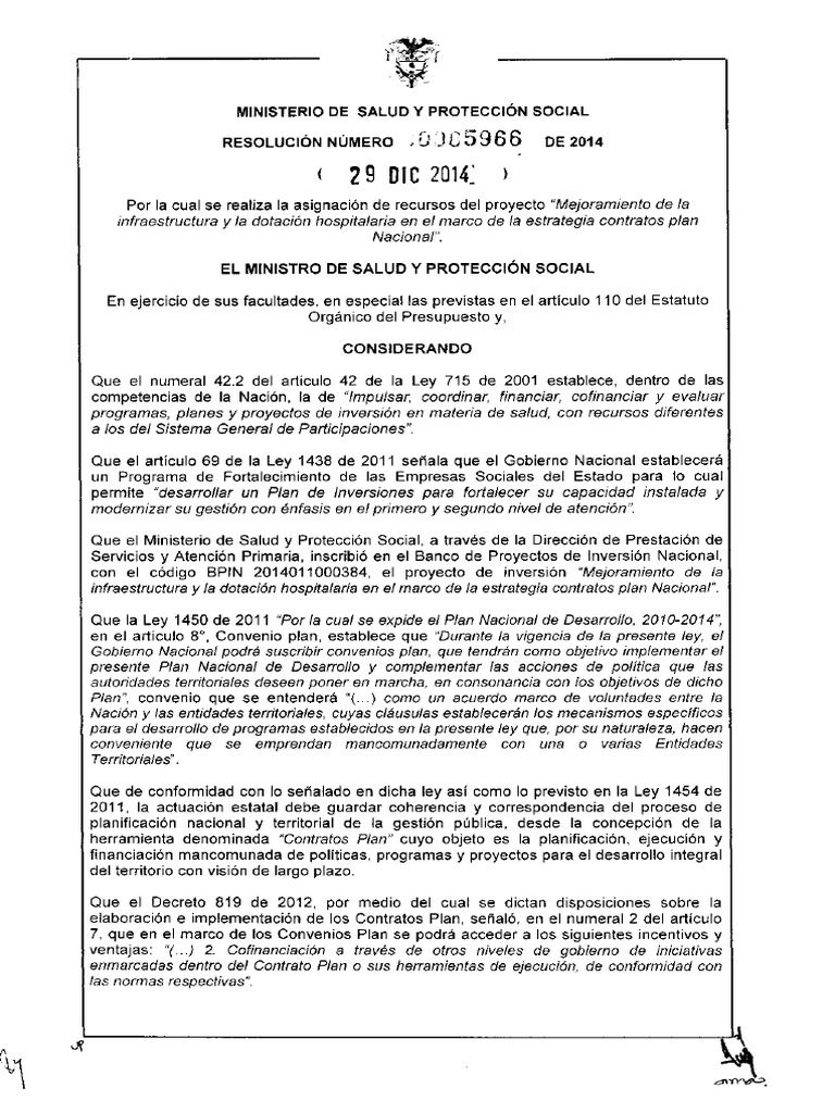 Resolución 5966 de 2014 | PDF