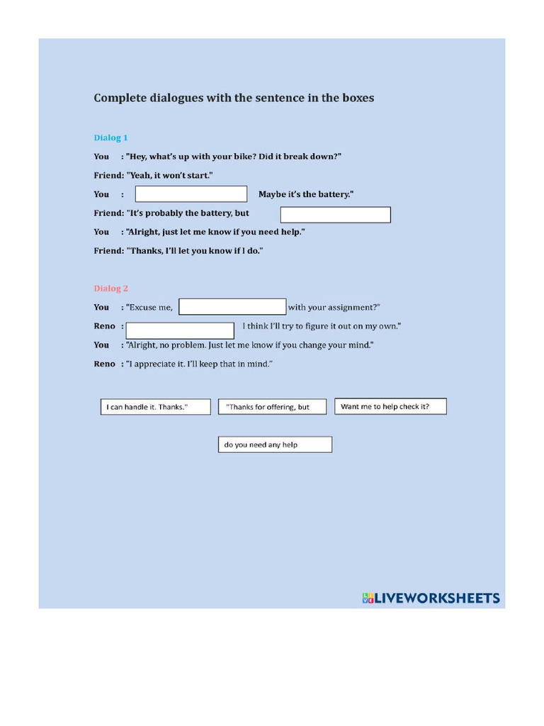 Worksheet 7854930 | PDF
