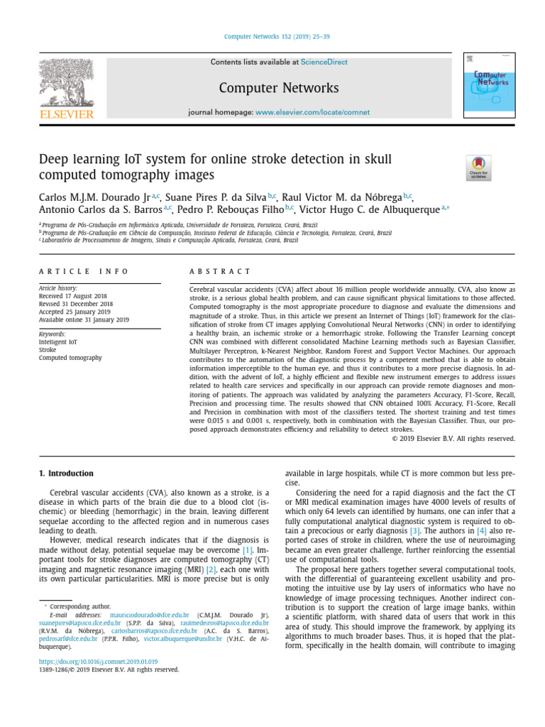 Deep Learning IoT System For Online Stroke Detection in Skull Computed ...