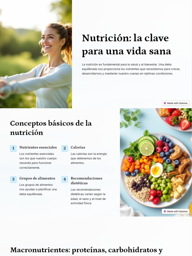 Nutrición: Clave para Salud y Bienestar | PDF | Dieta | Nutrición