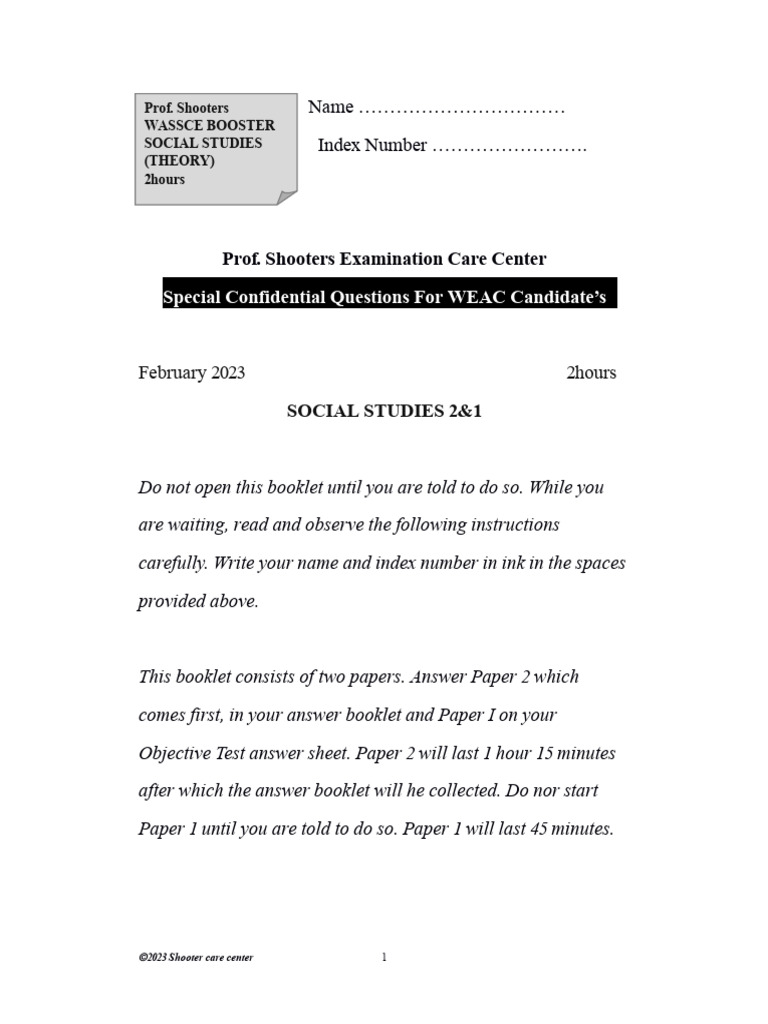 Social Studies Exam Guide for WEAC 2023 | PDF