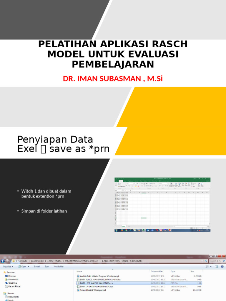 Pelatihan Aplikasi Rasch untuk Evaluasi | PDF
