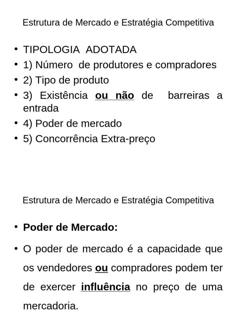 Aula 8 Análise Das Estruturas de Mercado | PDF | Monopólio | Mercado ...