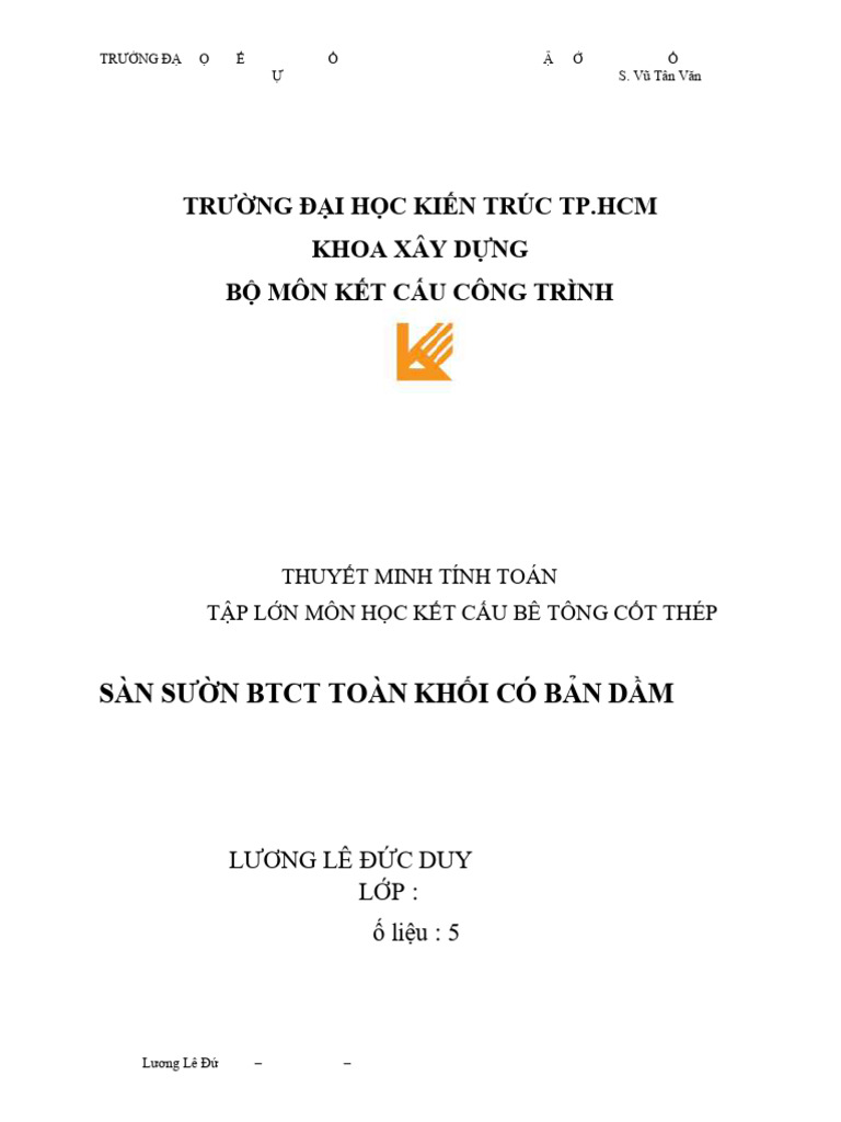 Đ.Án BTCT1 | PDF