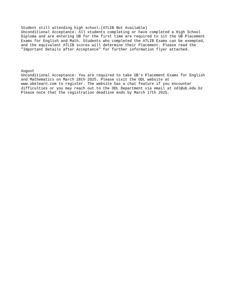 Placement Exam Note | PDF