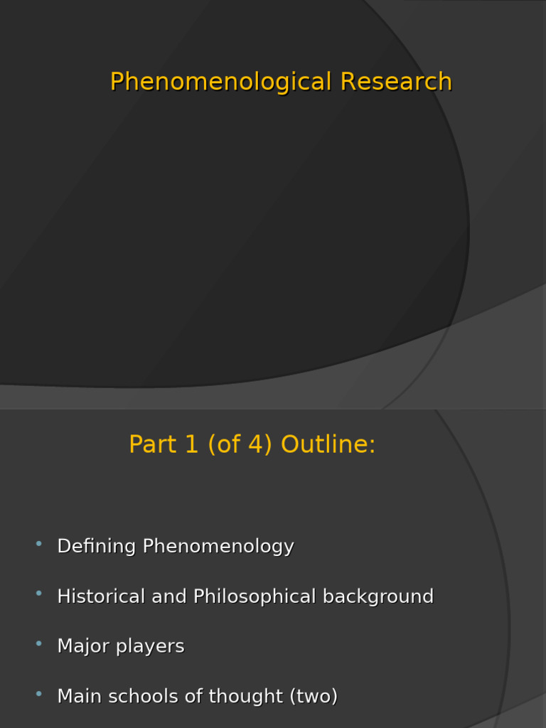 Understanding Phenomenological Research | PDF | Phenomenology ...