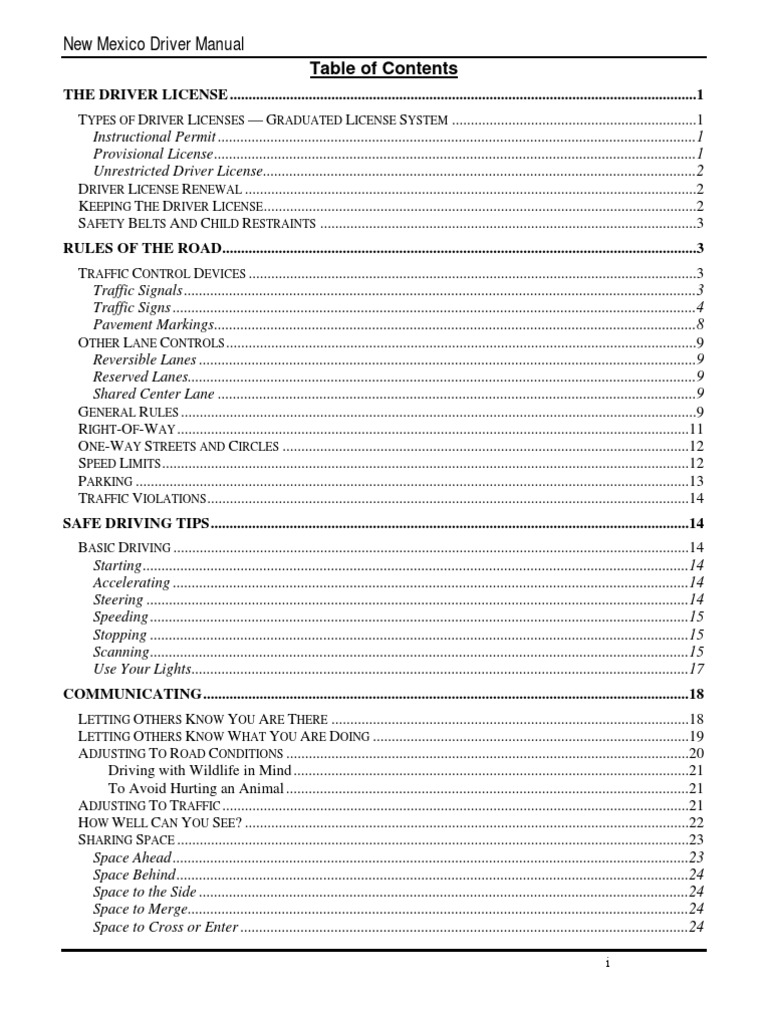 New Mexico Drivers Manual New Mexico Drivers Handbook Traffic Traffic Light