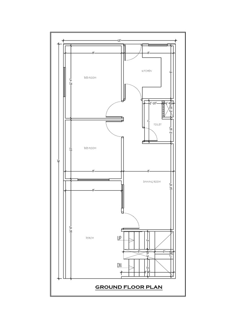 Ground Floor Plan Layout Design | PDF