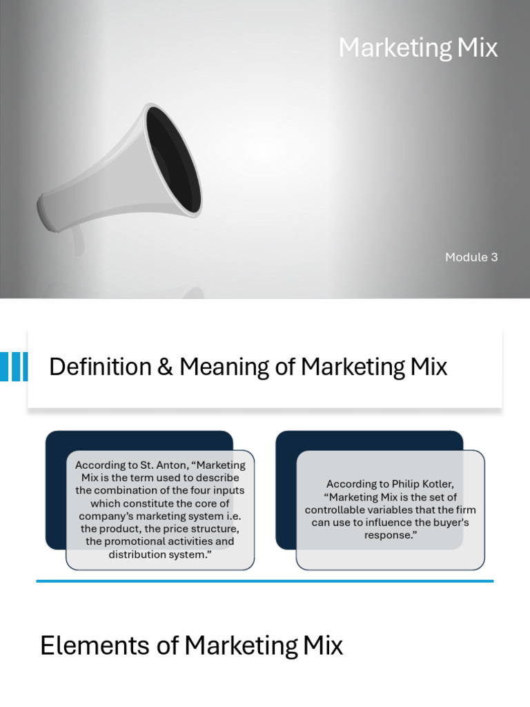 Module 3 Marketing Mix | PDF | Marketing | Brand