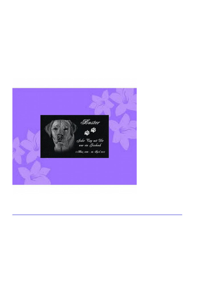 LaserArt24 Granit Grabstein - Individuelle Gravur 30x20cm Mit Motiv Grabstein-ag28