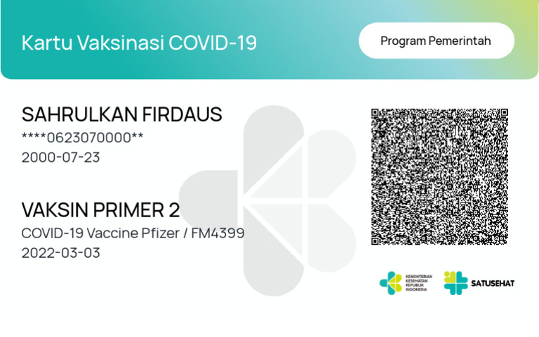 Vaccine Certificate Dose 2 Sahrulkan Firdaus 115 | PDF