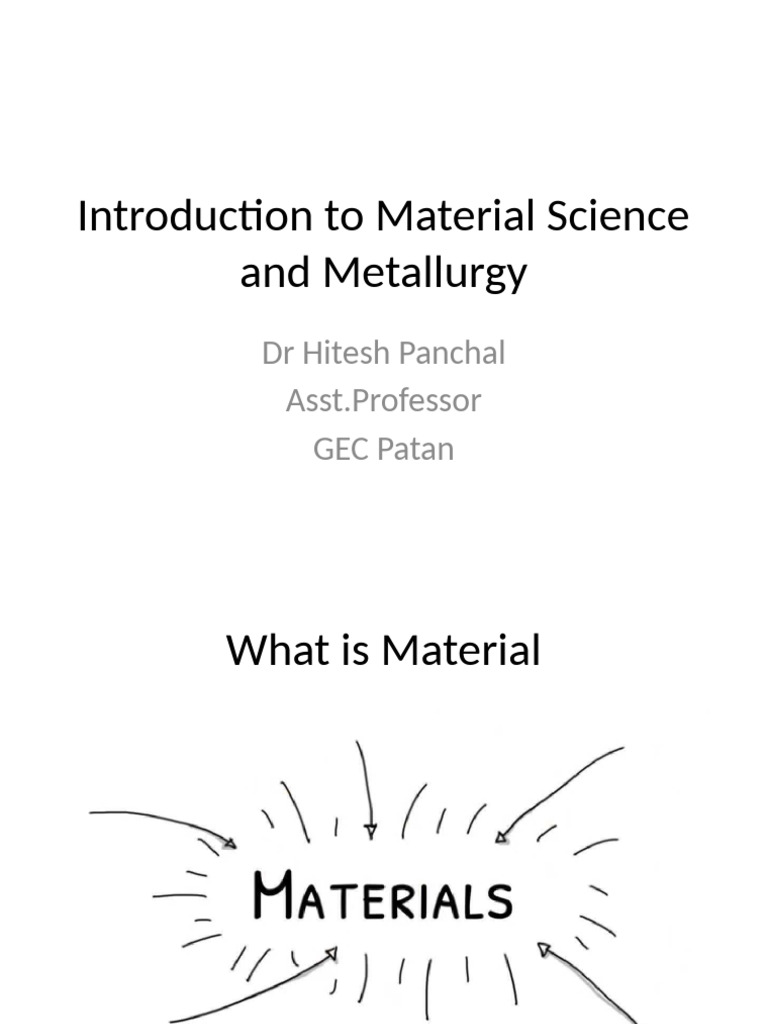 Overview of Material Science & Metallurgy | PDF