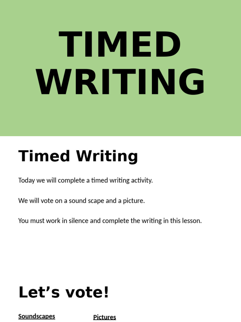 Grade 8 Descriptive Timed Writing | PDF