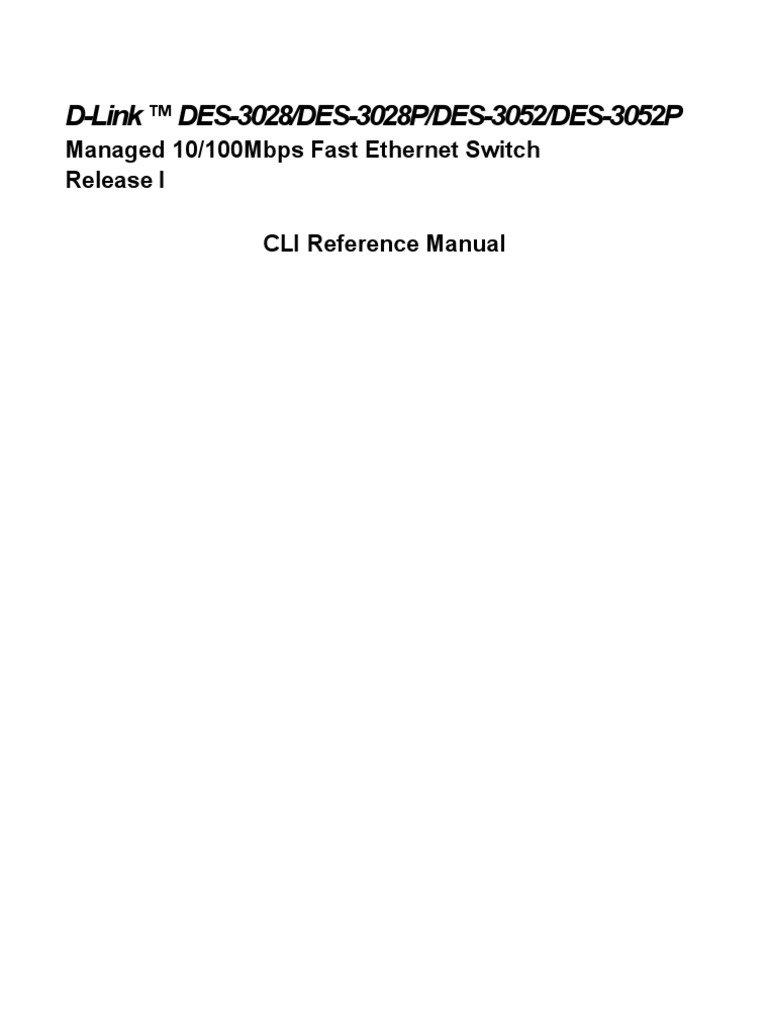 D Link Configuratiuon | PDF | Command Line Interface | Ip Address