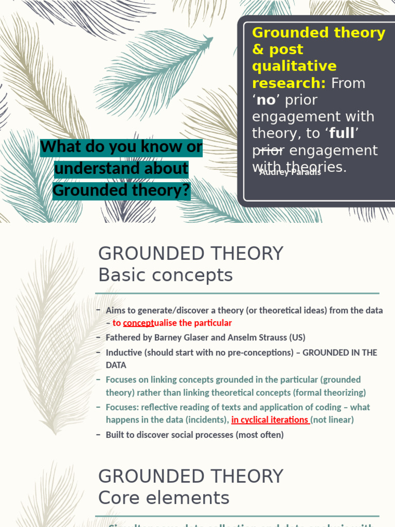 Grounded Theory & Post-Qualitative Research | PDF | Qualitative ...