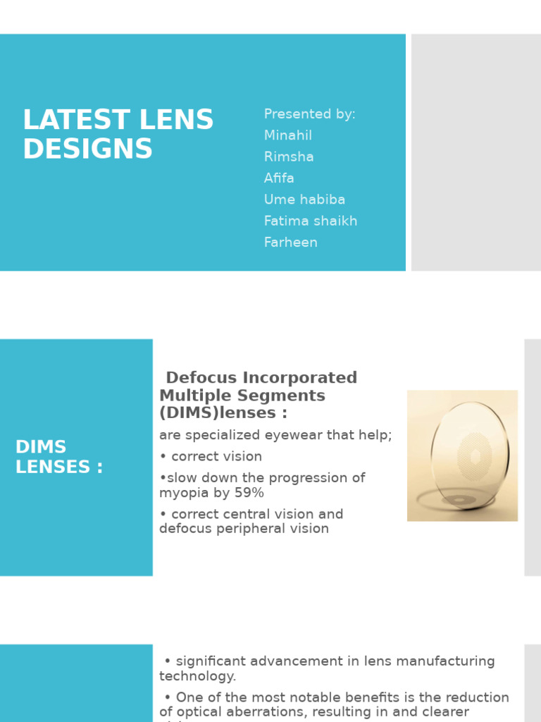 Innovative Lens Designs for Vision Correction | PDF | Glass Engineering ...