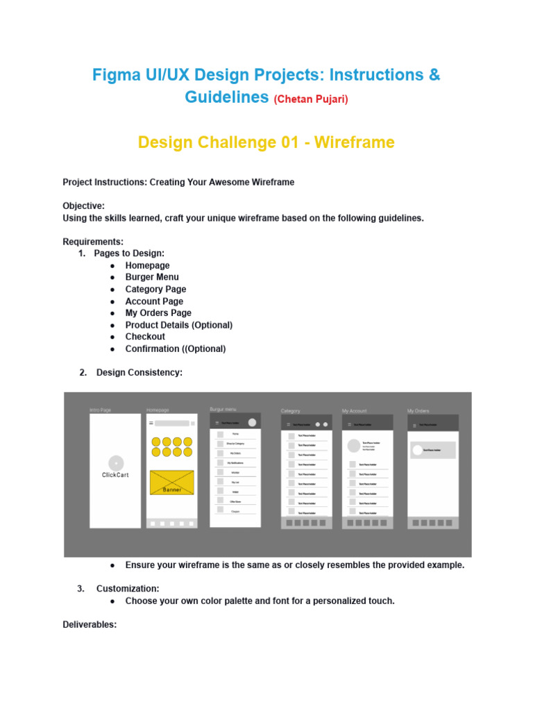 Figma UI/UX Design Project Guidelines | PDF | Software | Computing