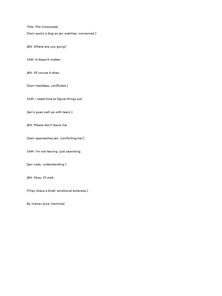 Drama Script | PDF