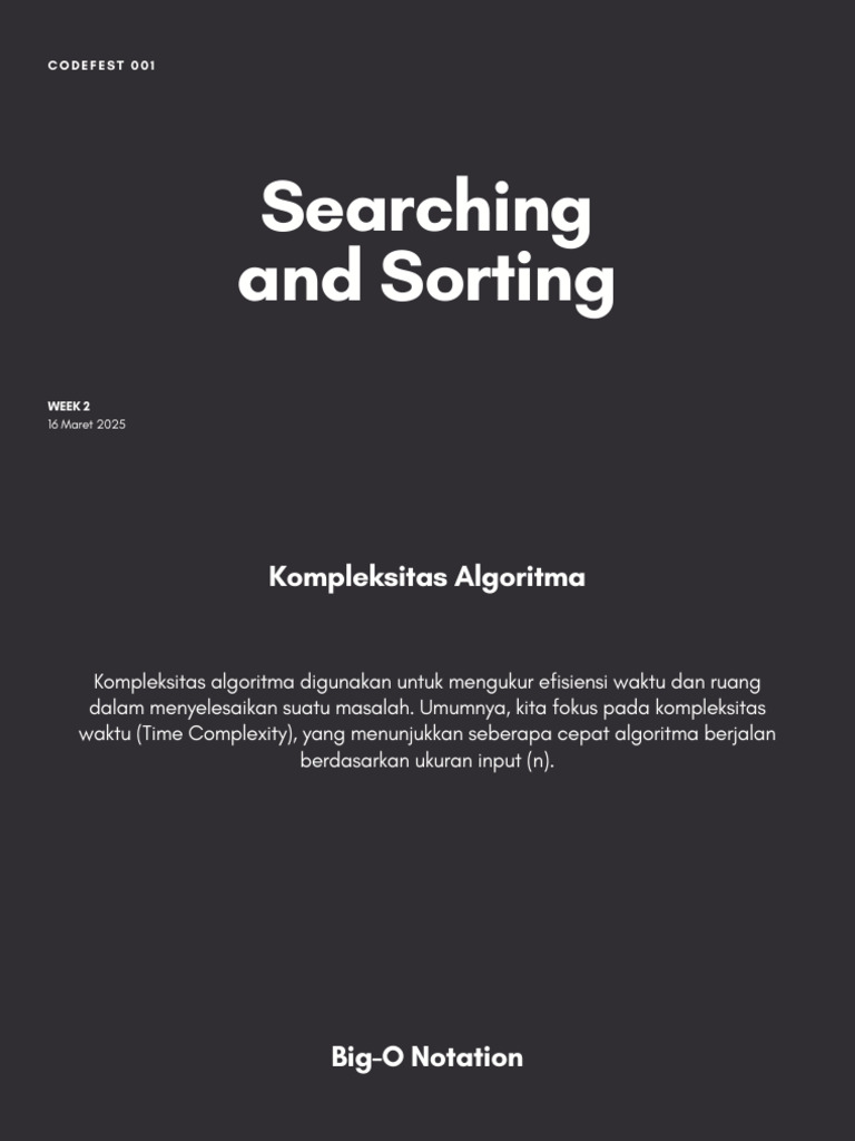 Pengantar Searching dan Sorting | PDF