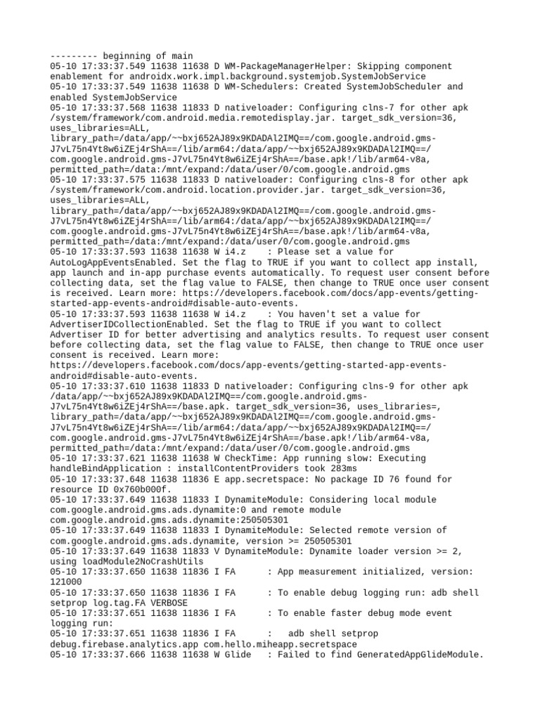 Com - Hello.miheapp - Secretspace Logcat | PDF | Java (Programming ...