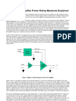 Audio Power Amplifier Power Rating Mysteries Explained