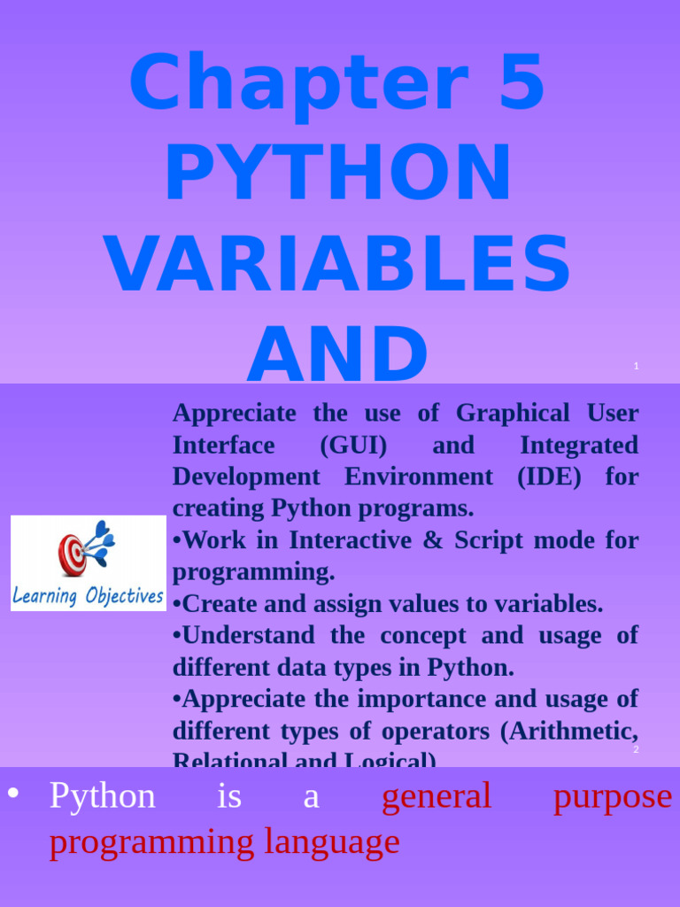 Python Variables and Data Types Guide | PDF | Python (Programming ...