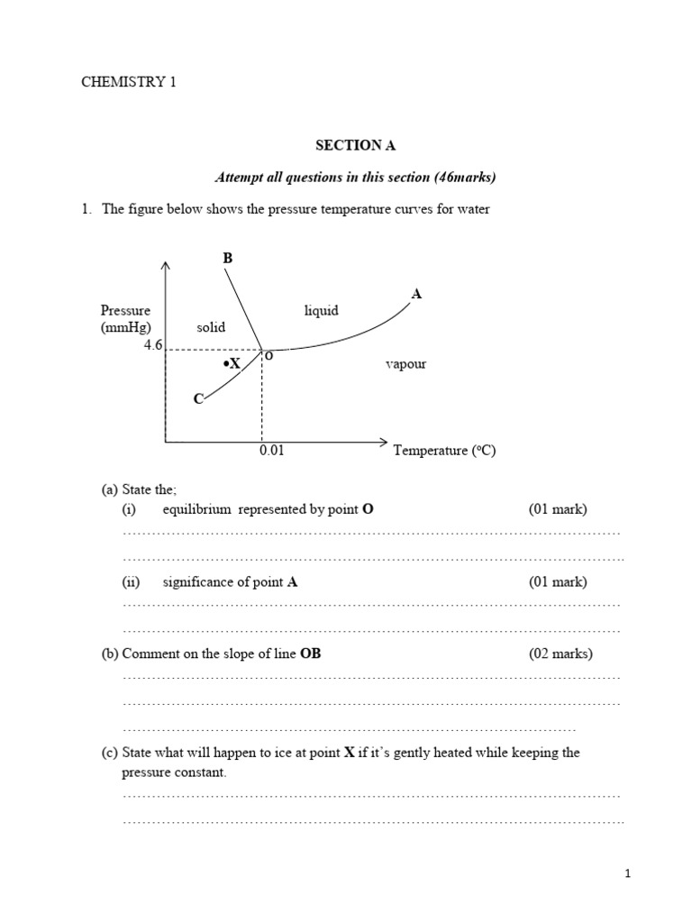 Chemistry Exam Questions and Answers | PDF | Physical Chemistry ...