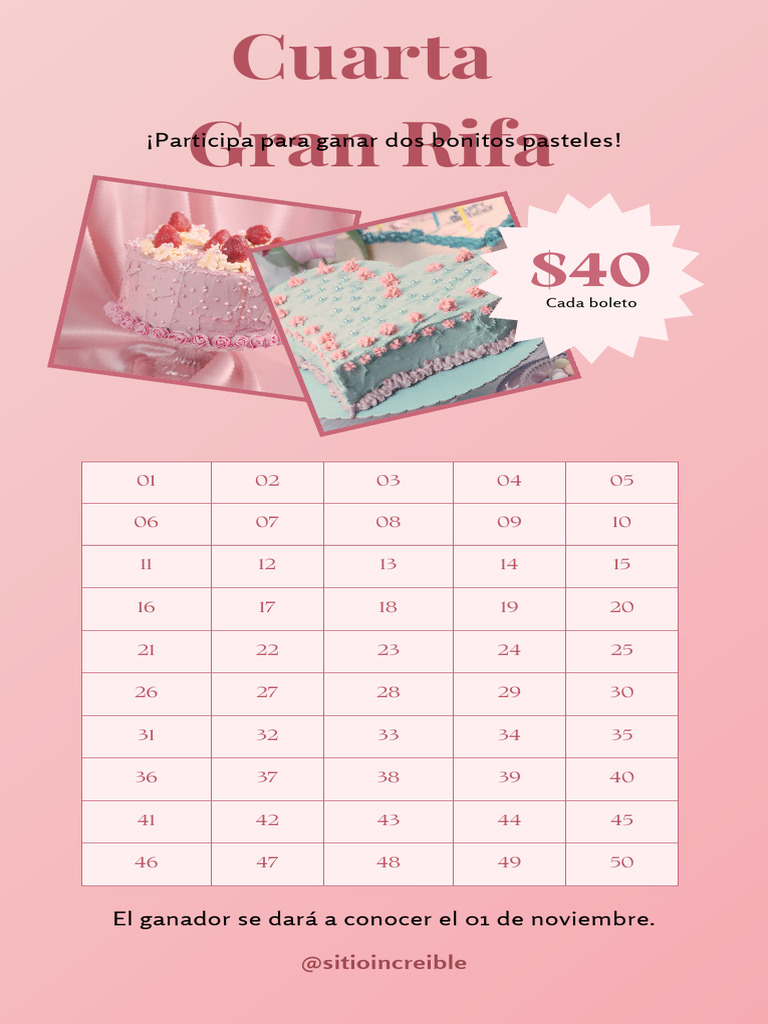 Cuarta Gran Rifa Simple Rosa - 054600 - 0004 | PDF