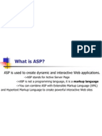 What Is ASP?: ASP Is Used To Create Dynamic and Interactive Web Applications
