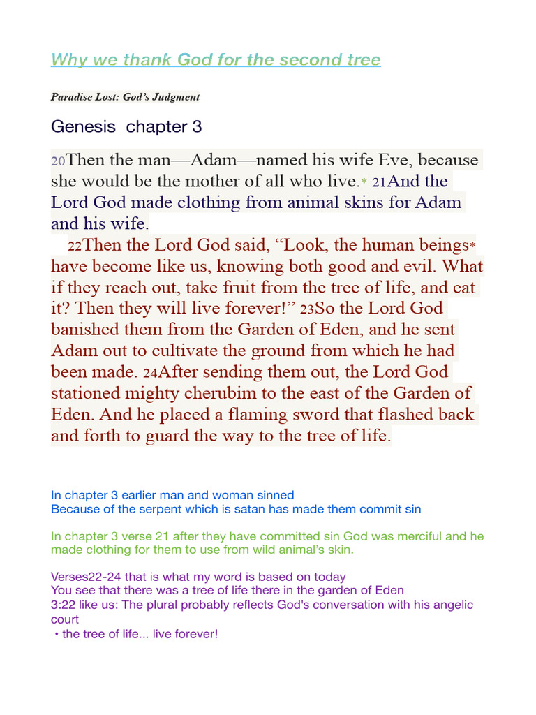 The Second Tree of Life: Jesus Christ | PDF | Eternal Life ...