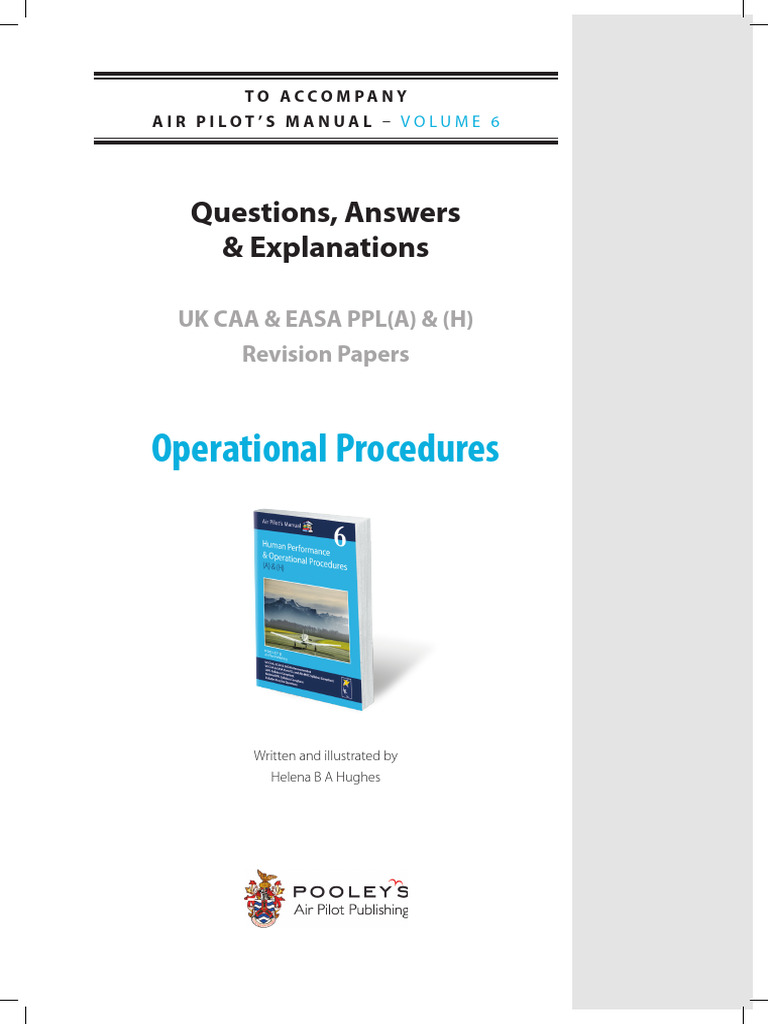 PPL Exam Prep: Operational Procedures Guide | PDF | Flight Instructor ...