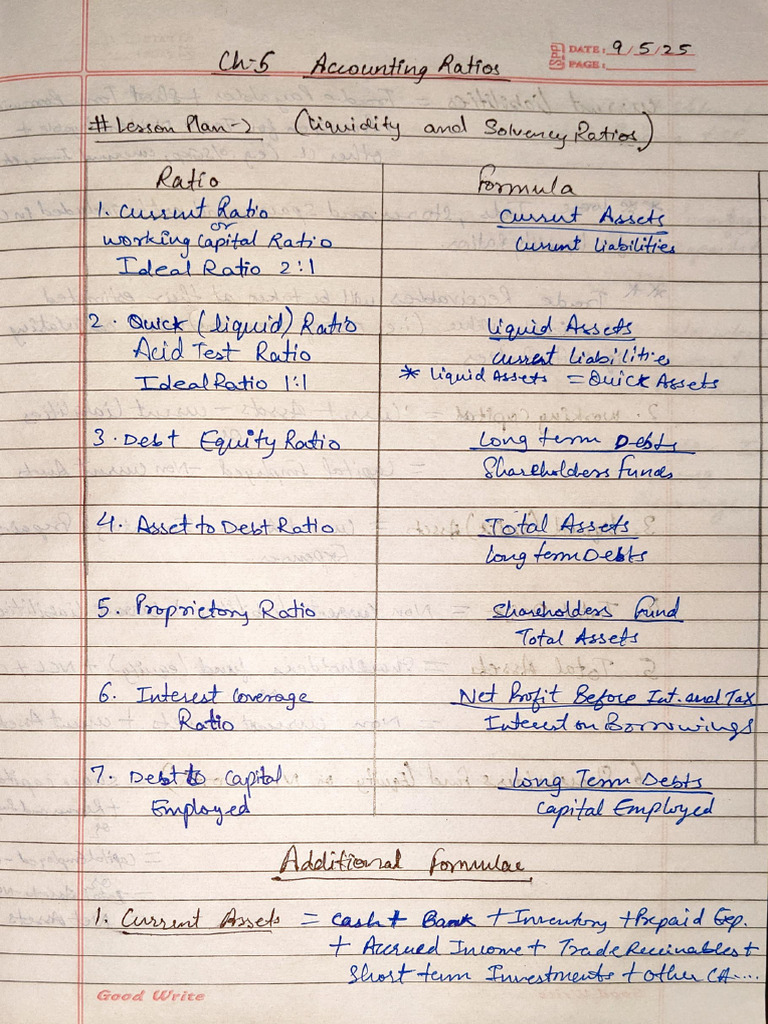 Accounts Chapter 5 Notes | PDF