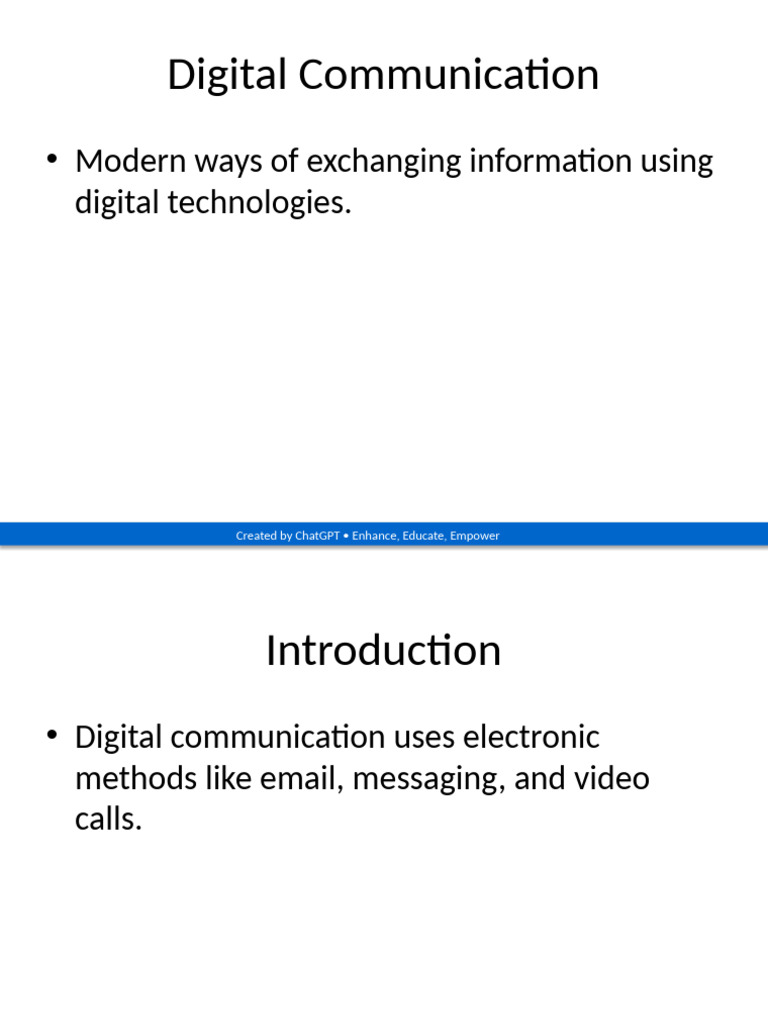 Digital Communication: Methods & Benefits | PDF