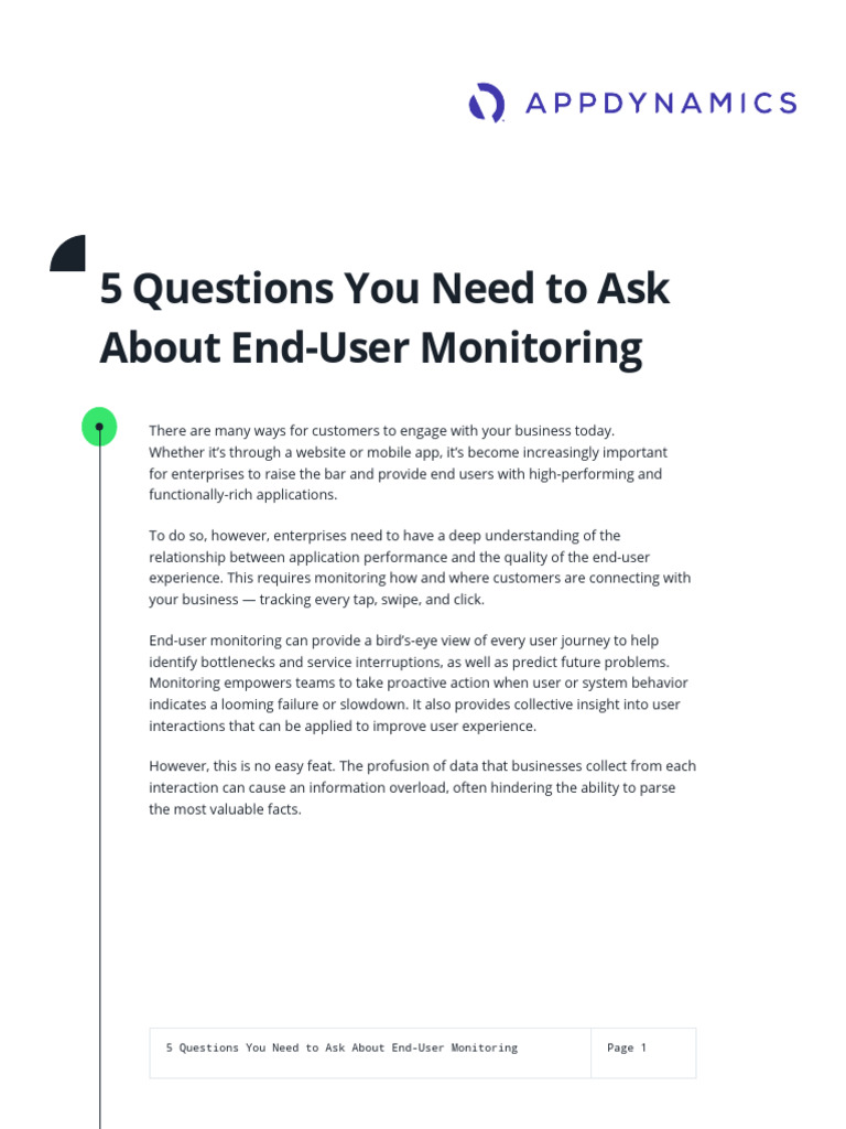 5 Questions You Need To Ask About End User Monitoring PDF Mobile